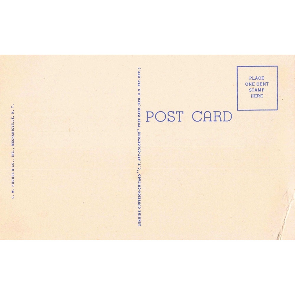 Schroon Lake New York NY Adirondack Mts Linen Postcard Mt Pharaoh Narrows Teich - Picture 2 of 2